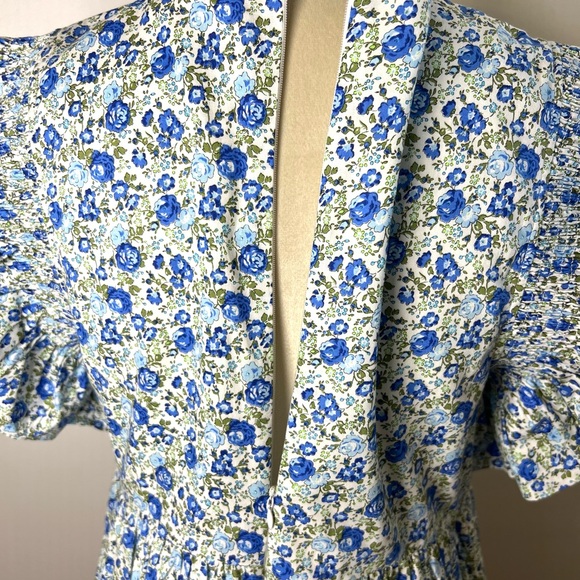 Hyacinth House Tuckernuck Floral Mini Dress Ruffle sleeves SZ M NWOT - Picture 6 of 9